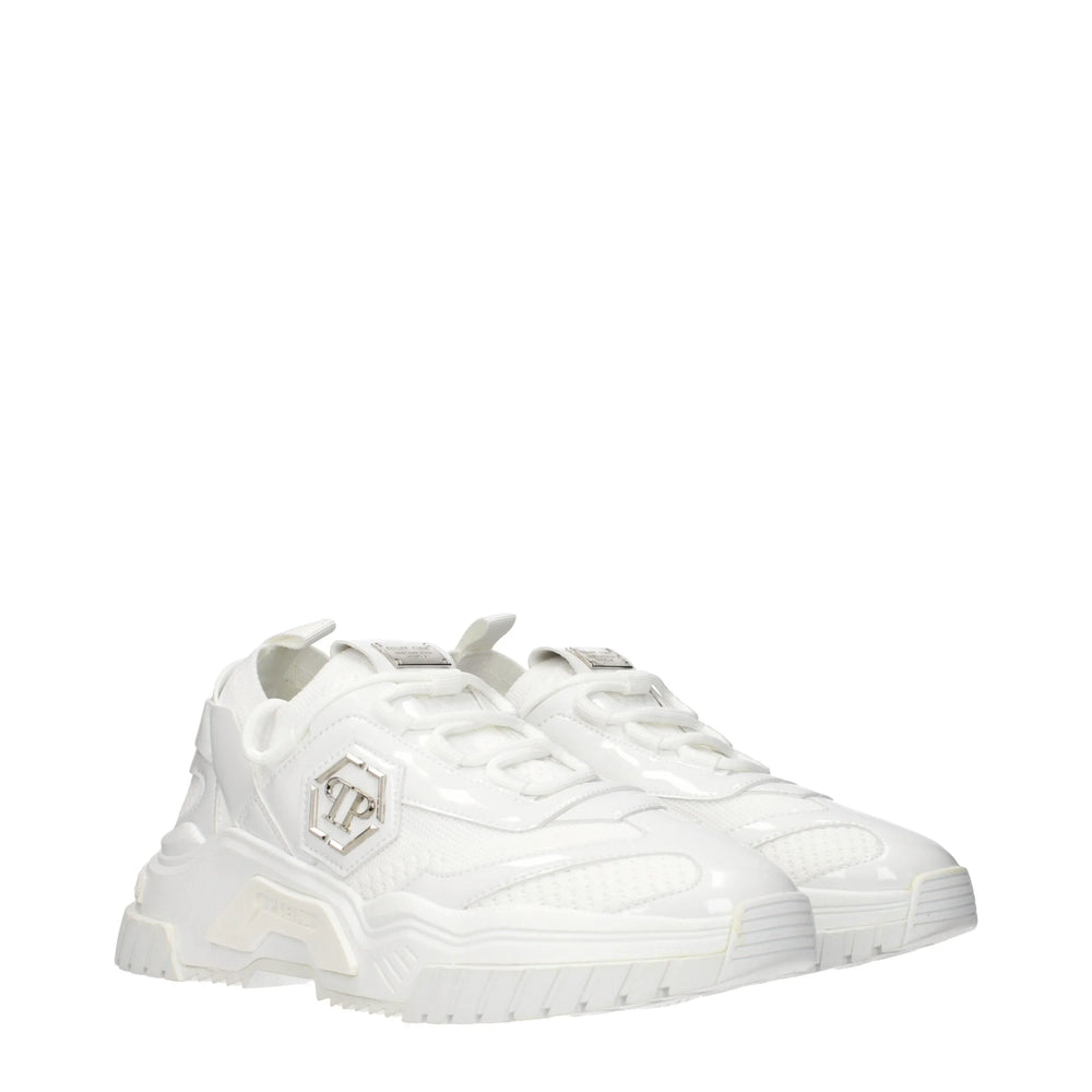 Baskets Philipp Plein blanches en tissu à plateforme - EU40/US7