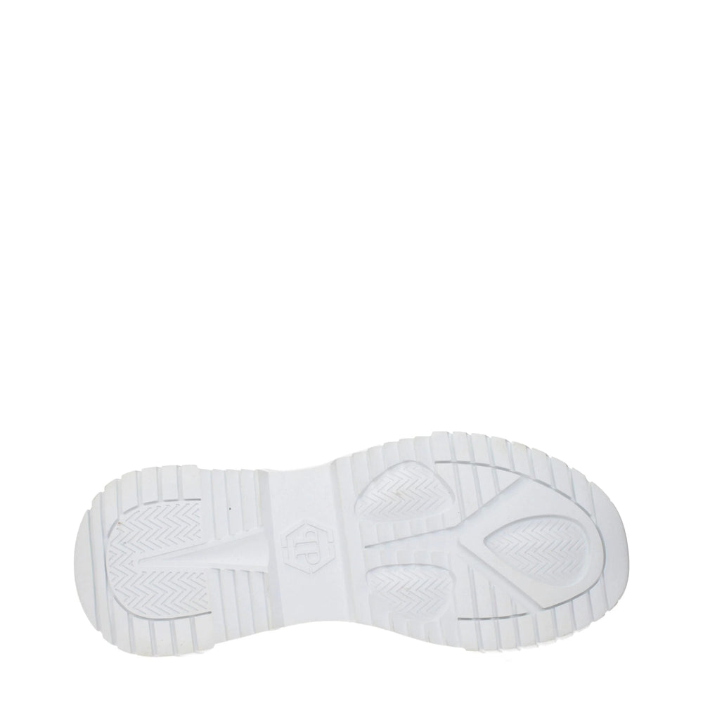 Baskets Philipp Plein blanches en tissu à plateforme - EU40/US7