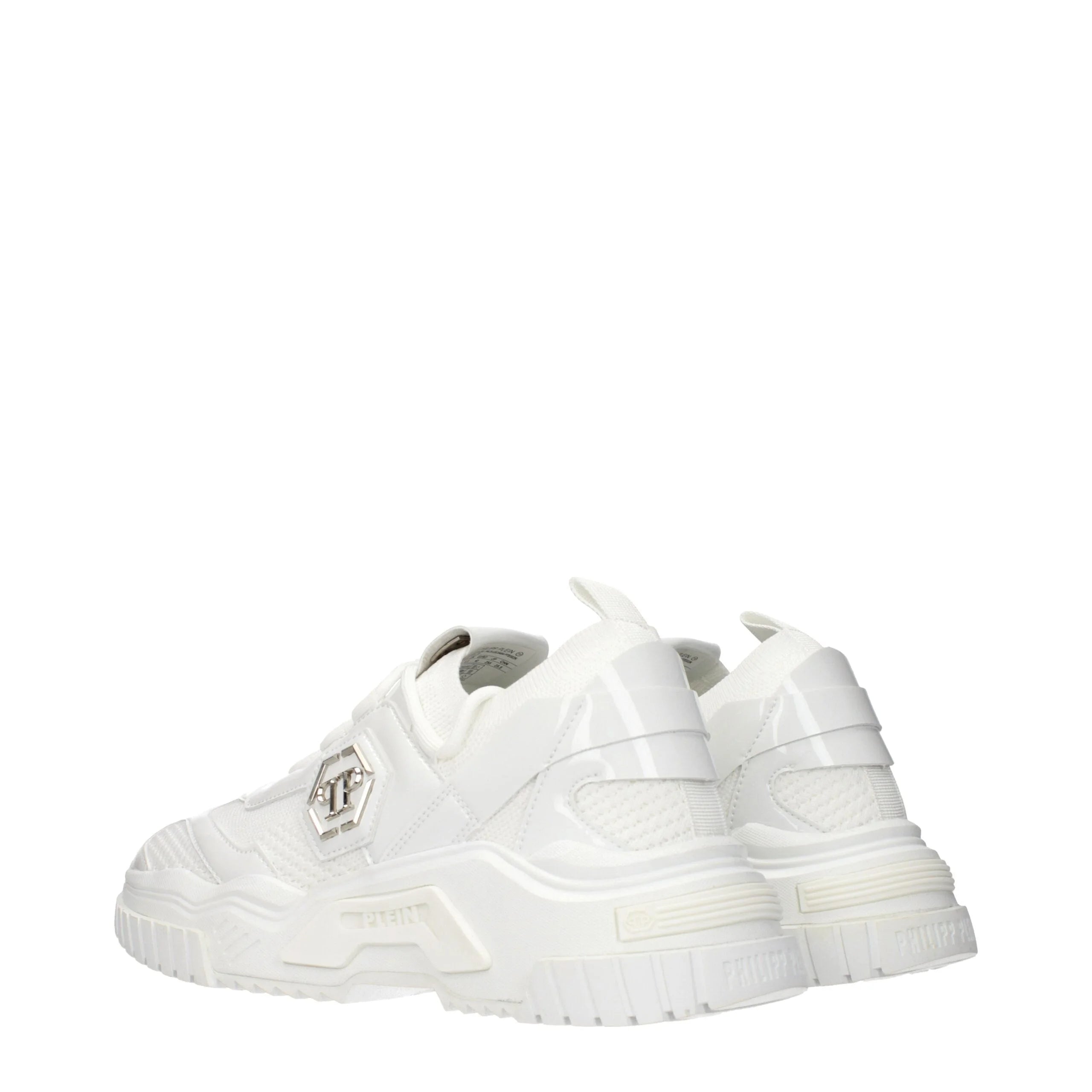 Baskets Philipp Plein blanches en tissu à plateforme - EU40/US7