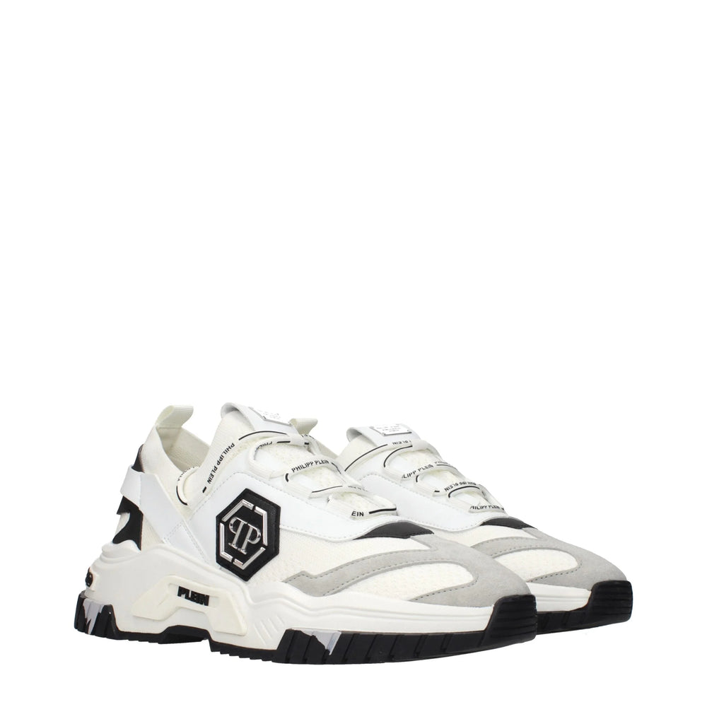 Philipp Plein White Fabric Chunky Sneakers - EU44/US11