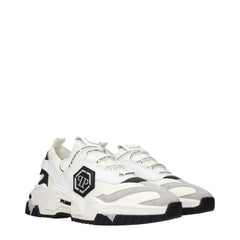 Philipp Plein White Fabric Chunky Sneakers - EU44/US11