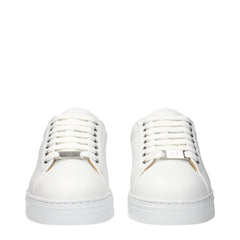 Philipp Plein White Leather Low Top Sneakers - EU45/US12
