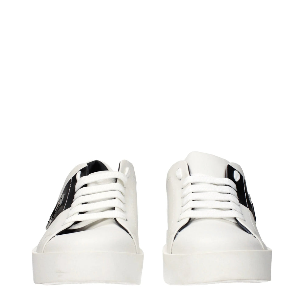 Philipp Plein White Leather Sneakers - EU40/US7