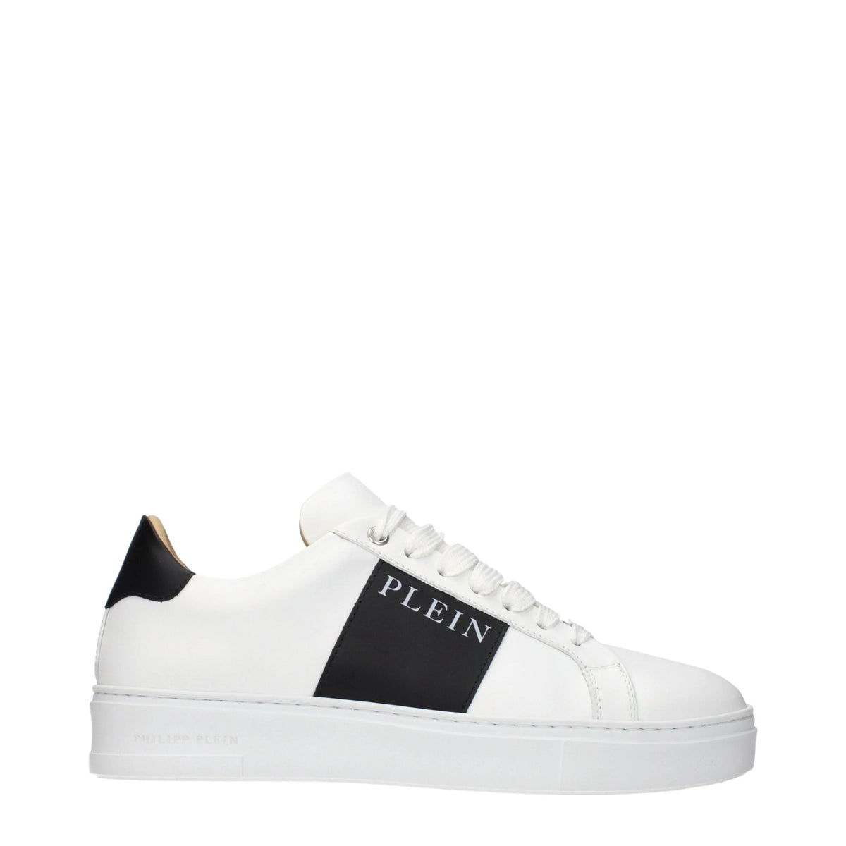 Philipp Plein White Leather Sneakers - EU40/US7