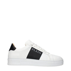 Philipp Plein White Leather Sneakers - EU40/US7