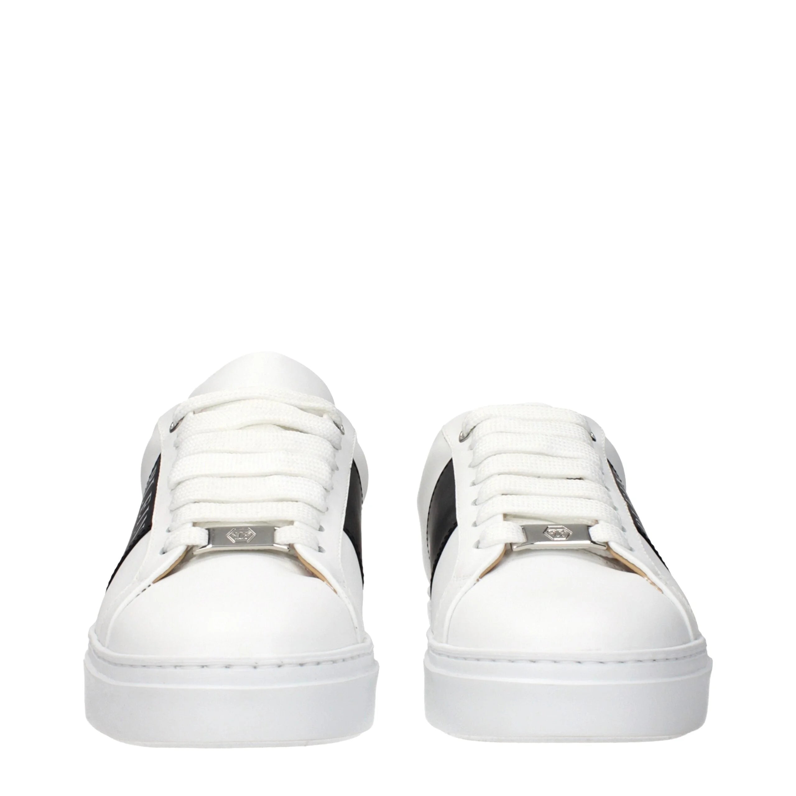 Philipp Plein White Leather Sneakers - EU40/US7