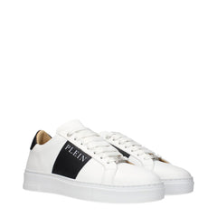 Philipp Plein White Leather Sneakers - EU40/US7