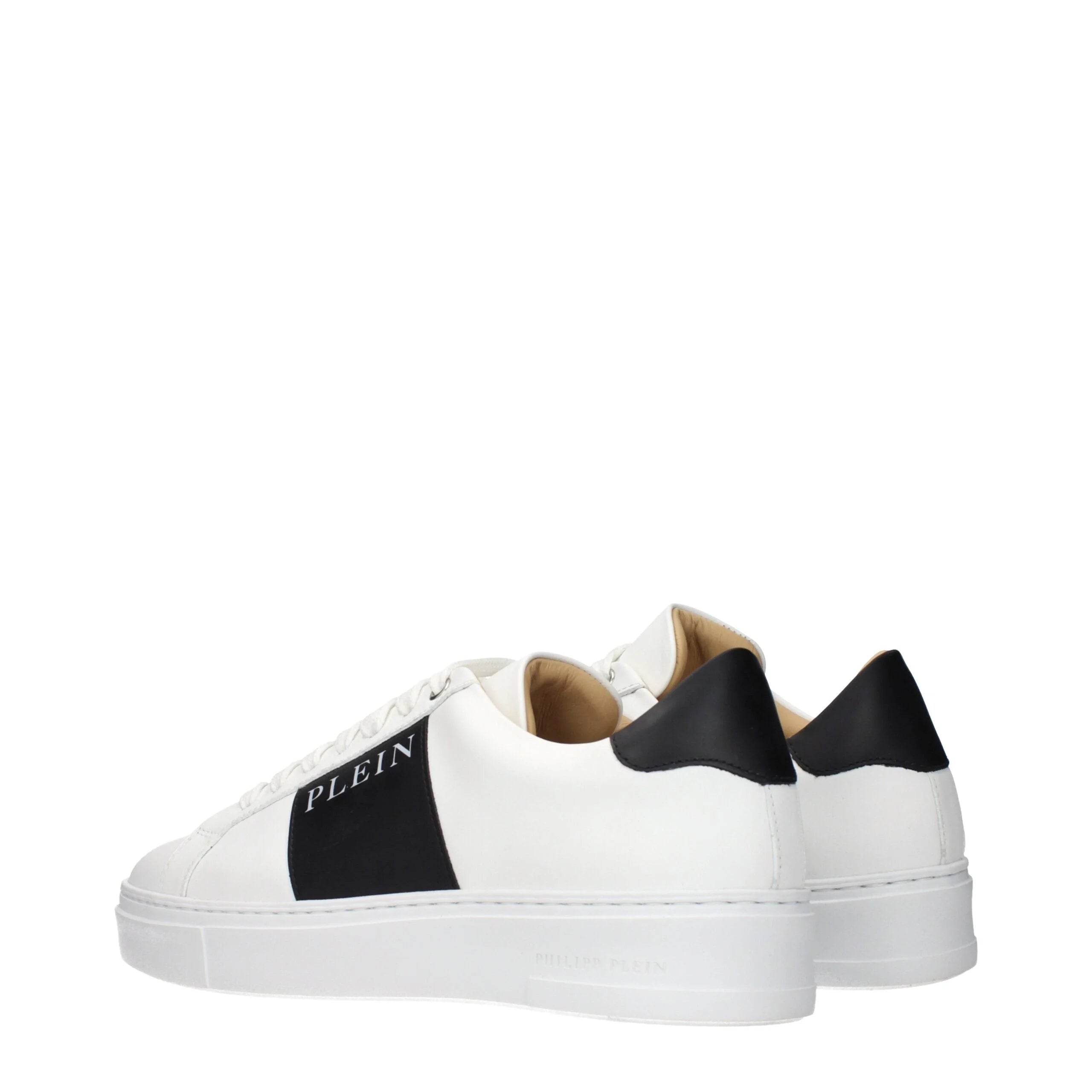 Philipp Plein White Leather Sneakers - EU40/US7