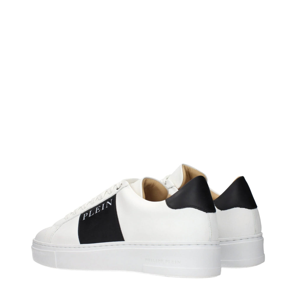 Philipp Plein White Leather Sneakers - EU40/US7
