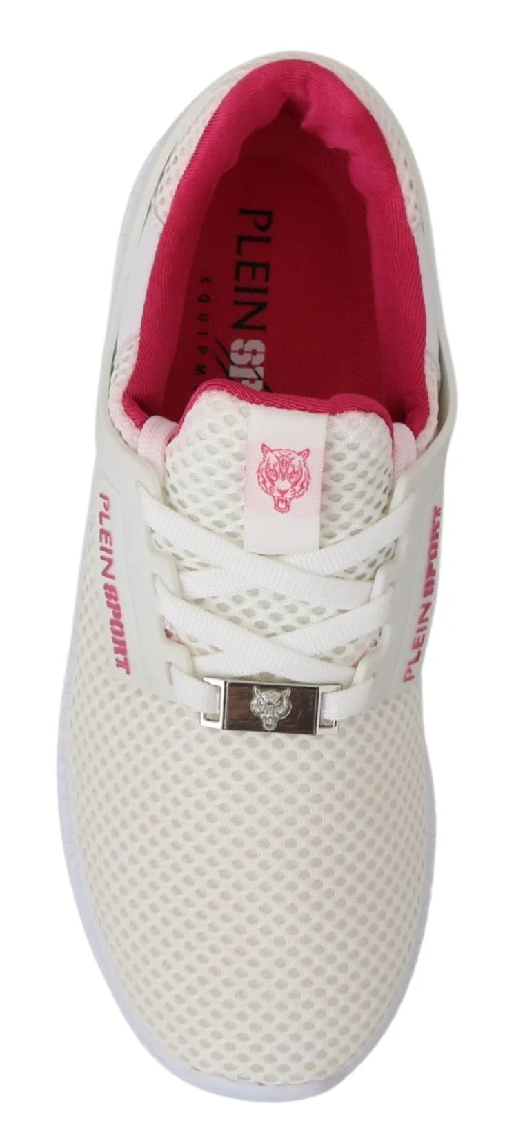 Philipp Plein White Pink Polyester Becky Sneakers Shoes - EU37/US6.5 - Sneakers