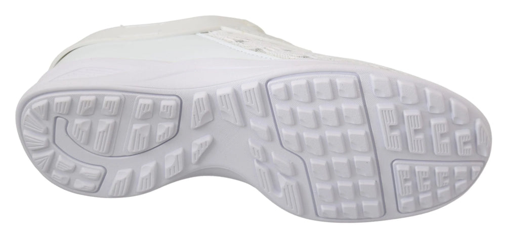 Philipp Plein White Polyester Casual Sneakers Shoes - EU37/US6.5 - Sneakers