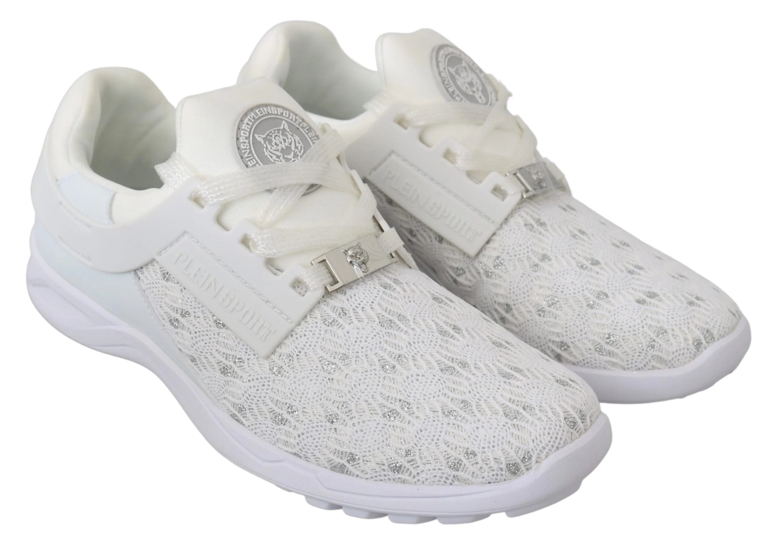 Philipp Plein White Polyester Casual Sneakers Shoes - EU37/US6.5 - Sneakers