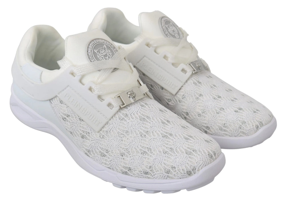 Philipp Plein White Polyester Casual Sneakers Shoes - EU37/US6.5 - Sneakers