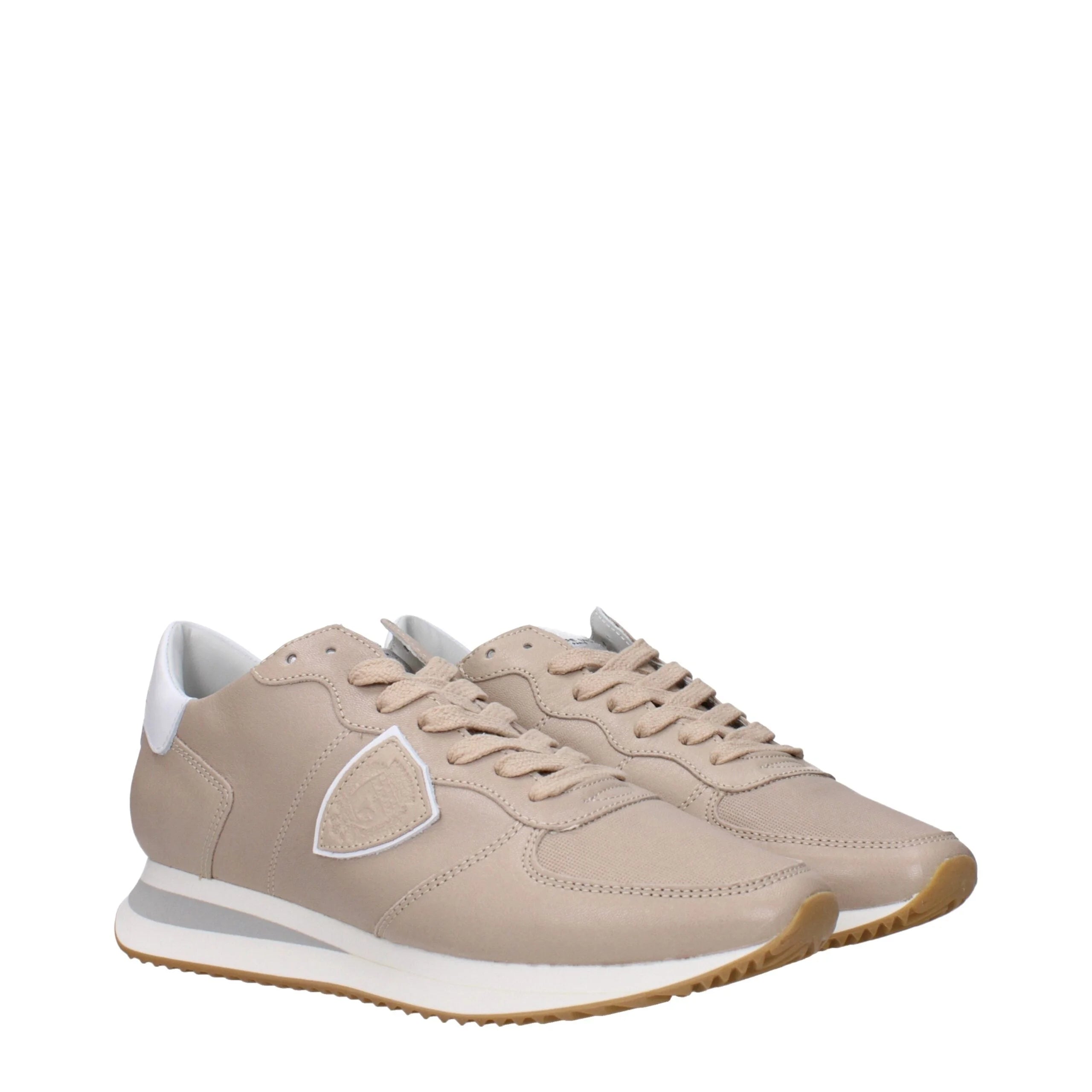 Philippe Model Beige Leather Low Tops