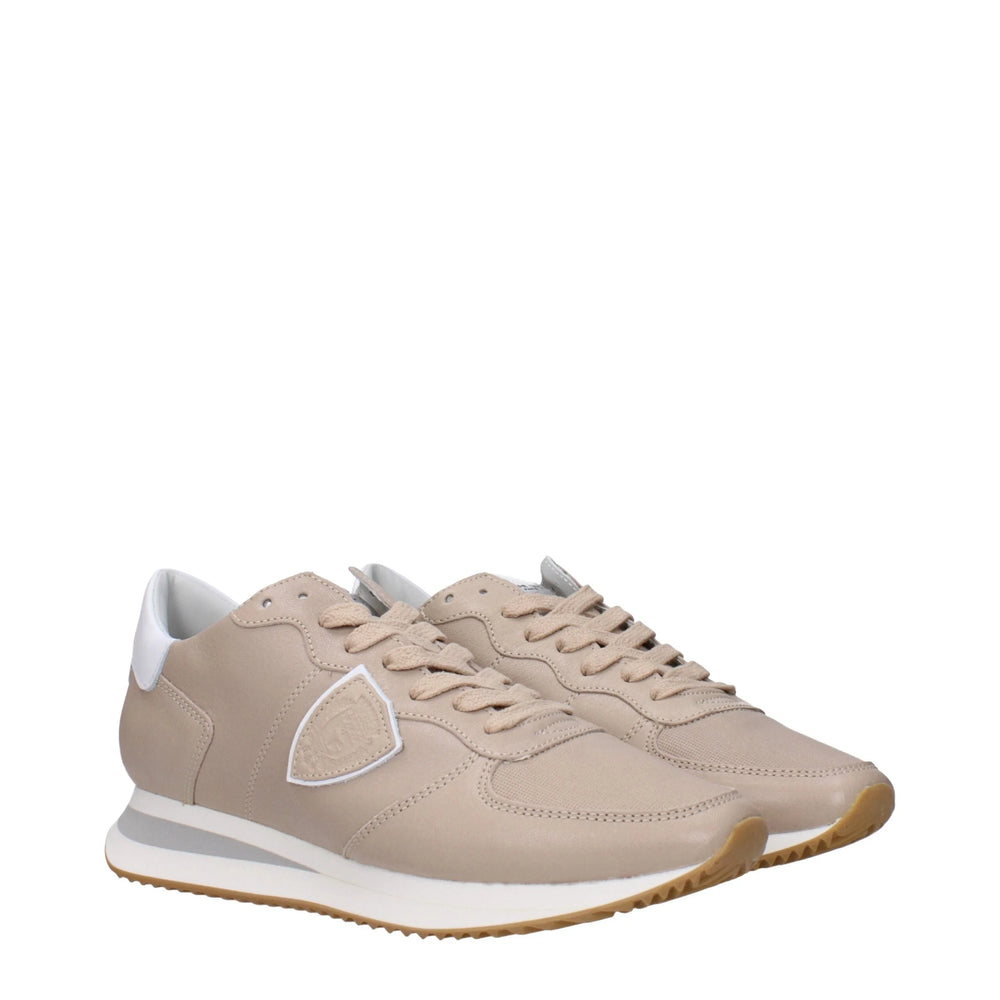 Philippe Model Beige Leather Low Tops
