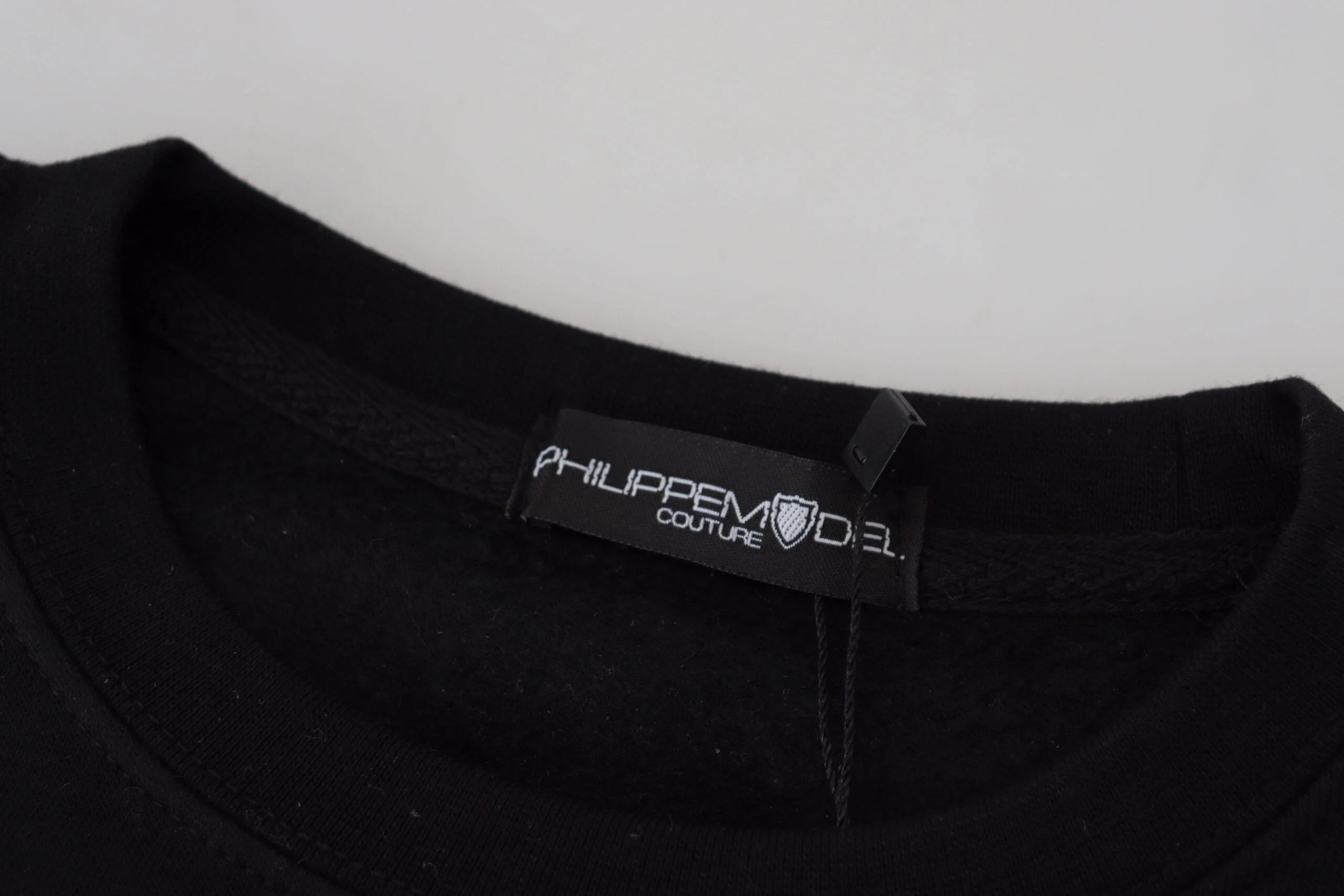 Philippe Model Black Printed Long Sleeves Pullover Sweater - IT38|XS - Sweaters