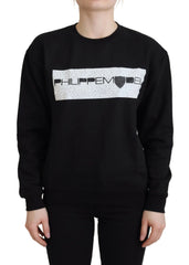 Philippe Model Black Printed Long Sleeves Pullover Sweater - IT38|XS - Sweaters