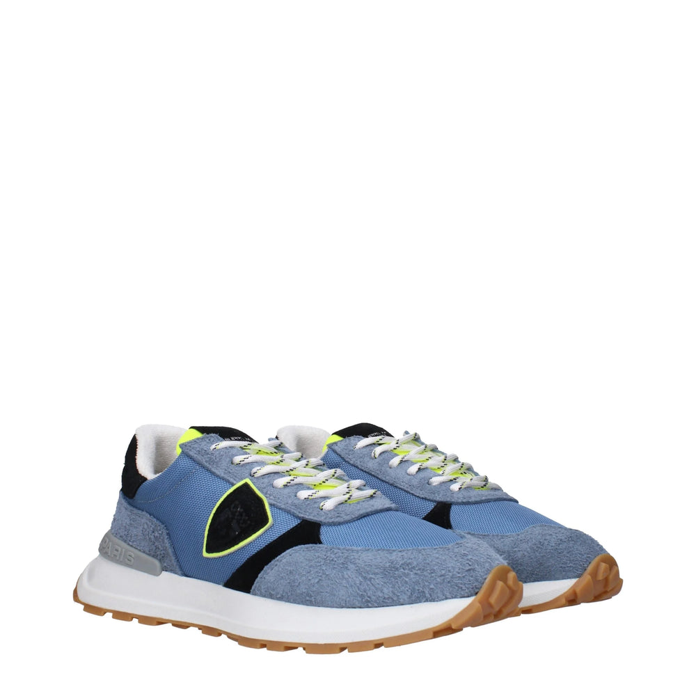 Philippe Model Blue Fabric Athletic Sneakers - EU41/US8