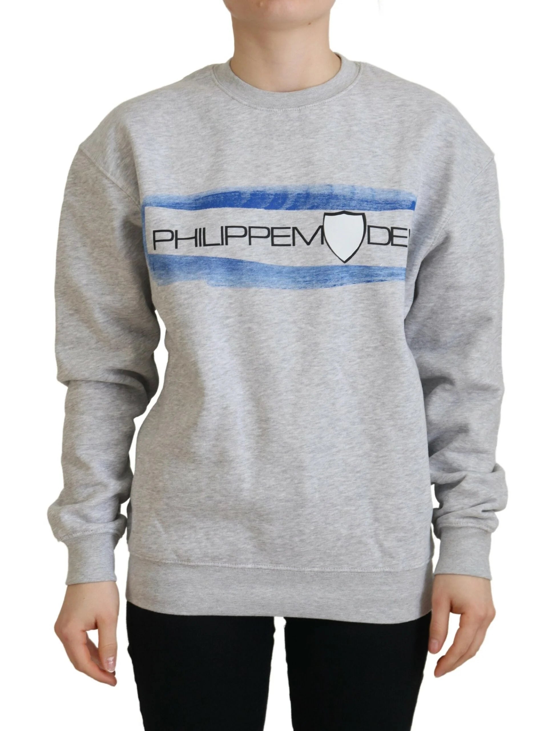 Philippe Model Gray Printed Long Sleeves Pullover Sweater - Sweaters