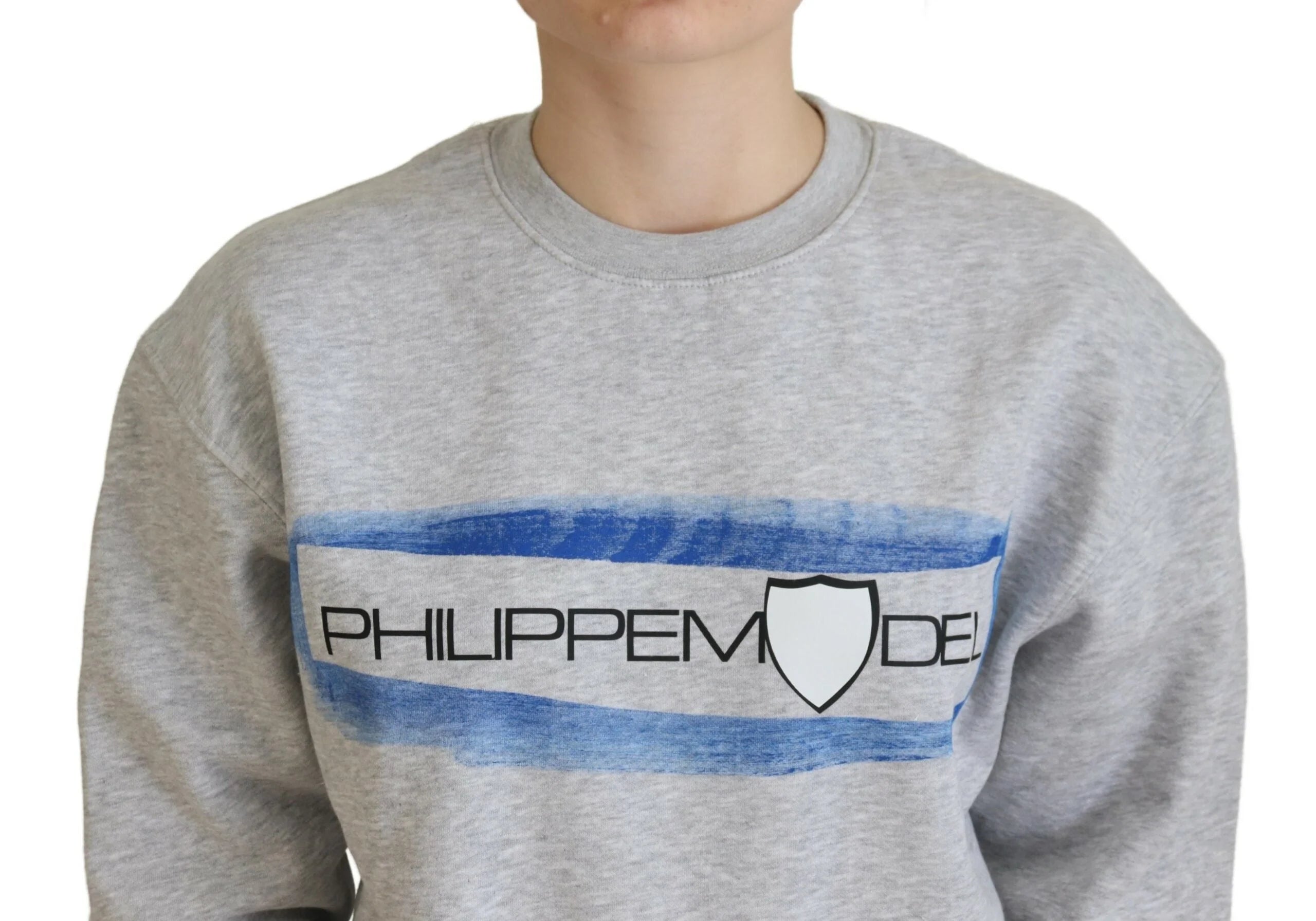 Philippe Model Gray Printed Long Sleeves Pullover Sweater - Sweaters