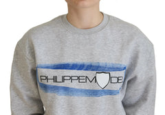 Philippe Model Gray Printed Long Sleeves Pullover Sweater - Sweaters