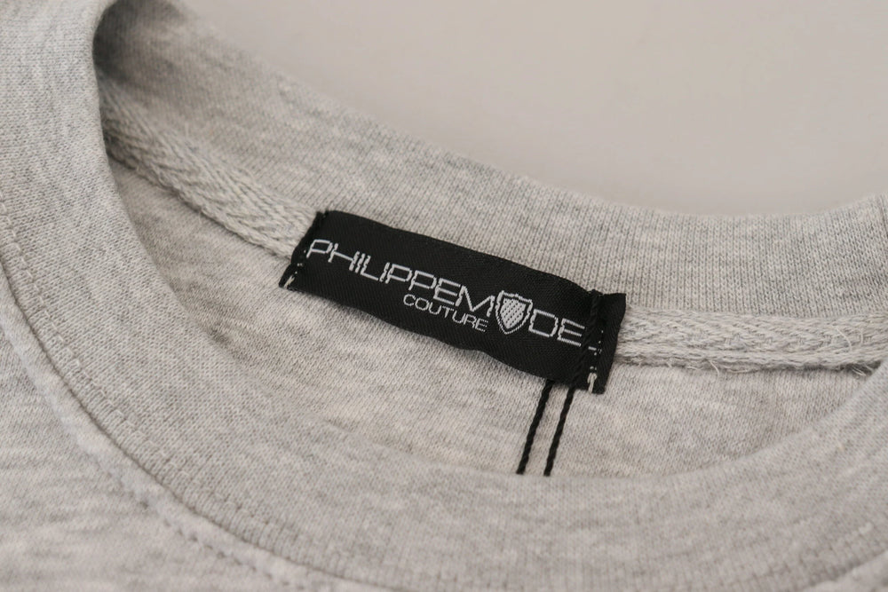 Philippe Model Gray Printed Long Sleeves Pullover Sweater - Sweaters