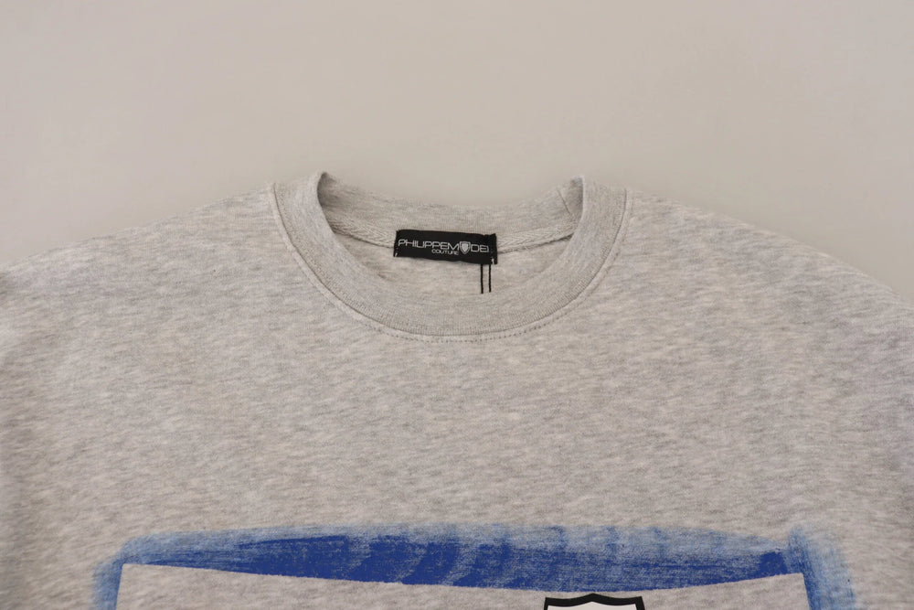 Philippe Model Gray Printed Long Sleeves Pullover Sweater - Sweaters