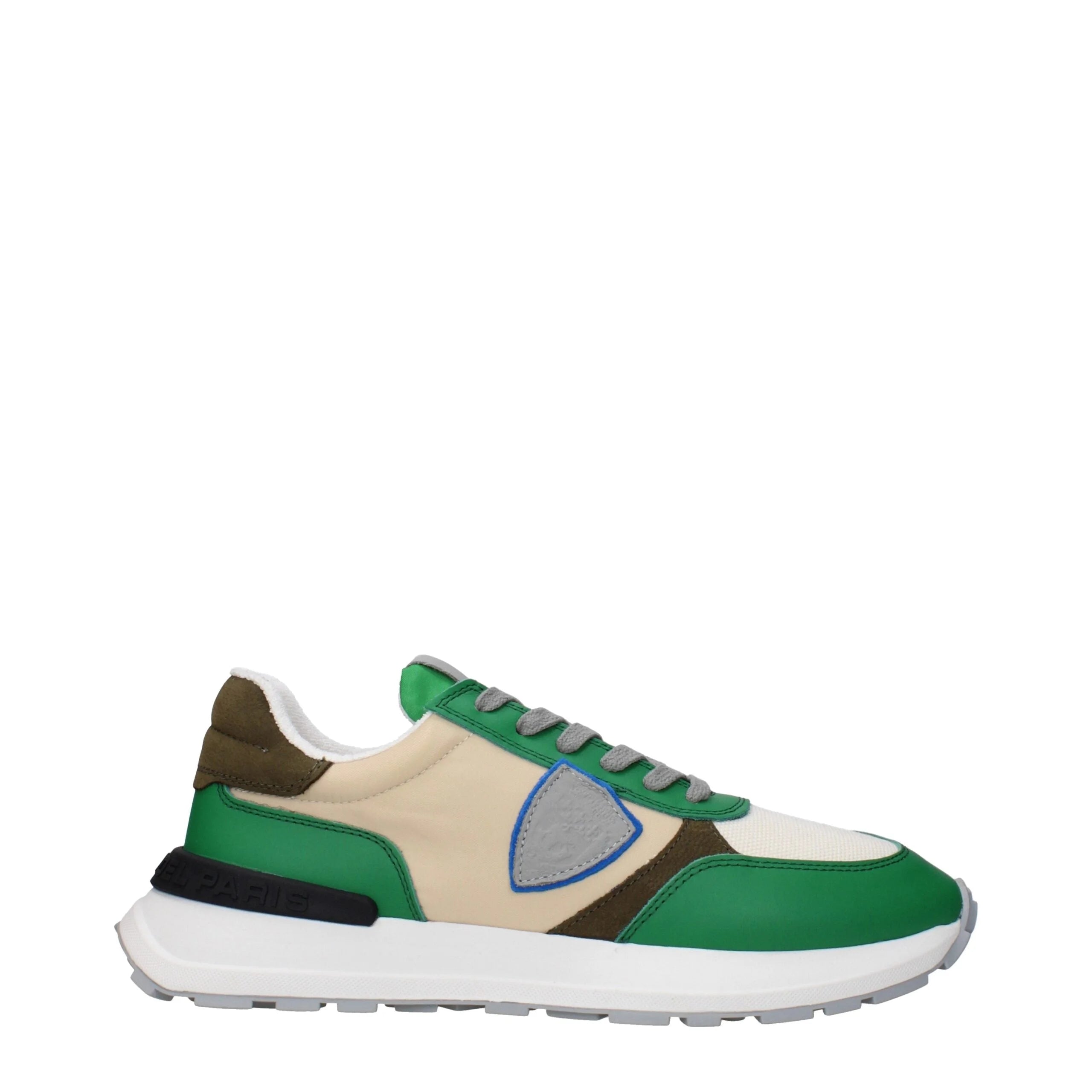 Philippe Model Green Fabric Athletic Sneakers
