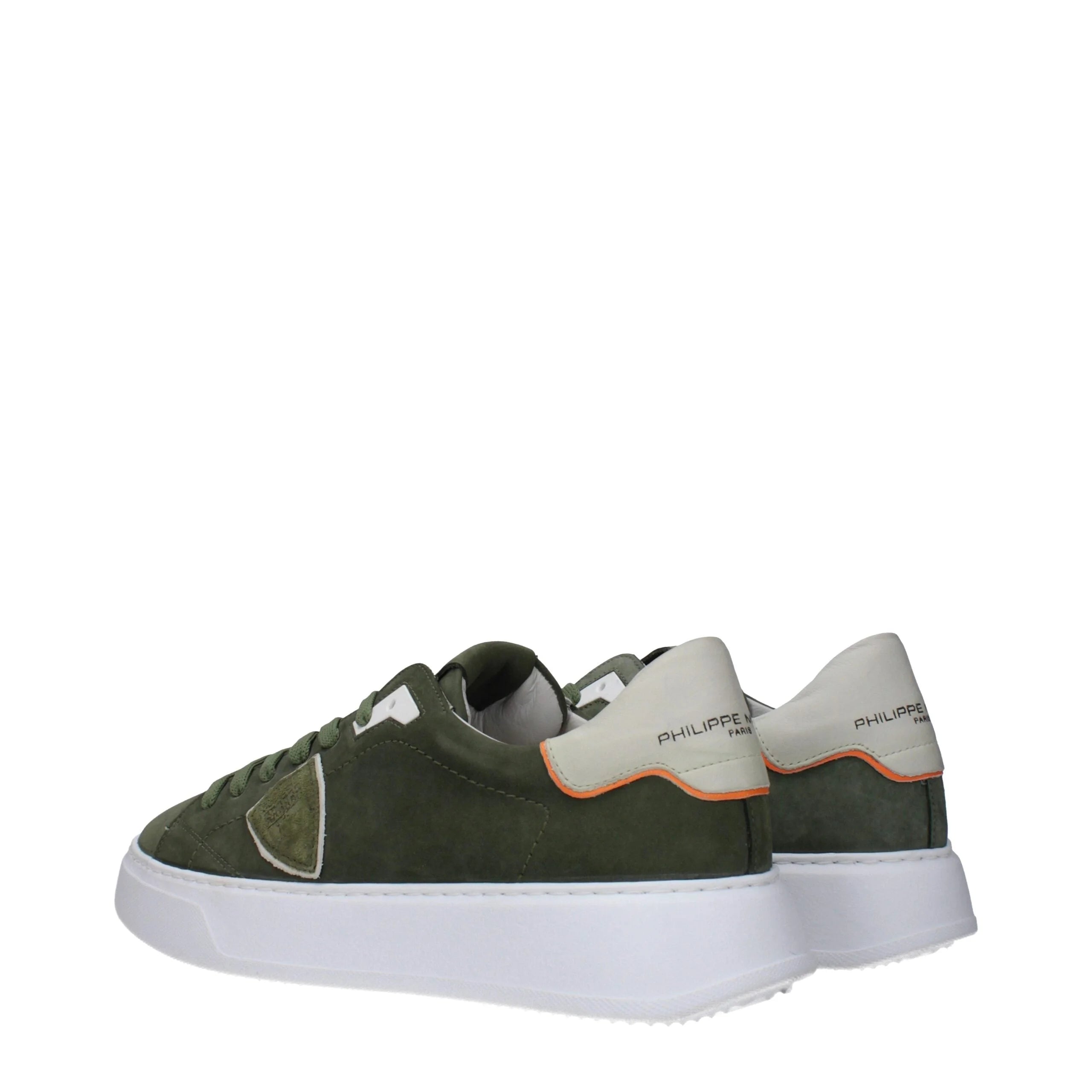 Philippe Model Green Leather Low Tops