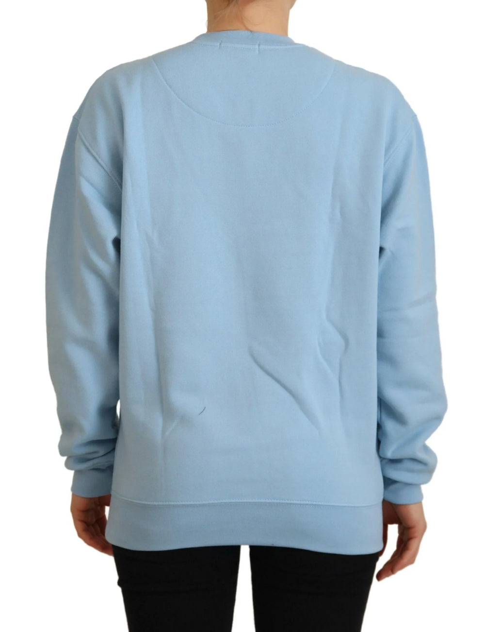 Philippe Model Light Blue Logo Printed Long Sleeves Sweater - IT38|XS - Sweaters