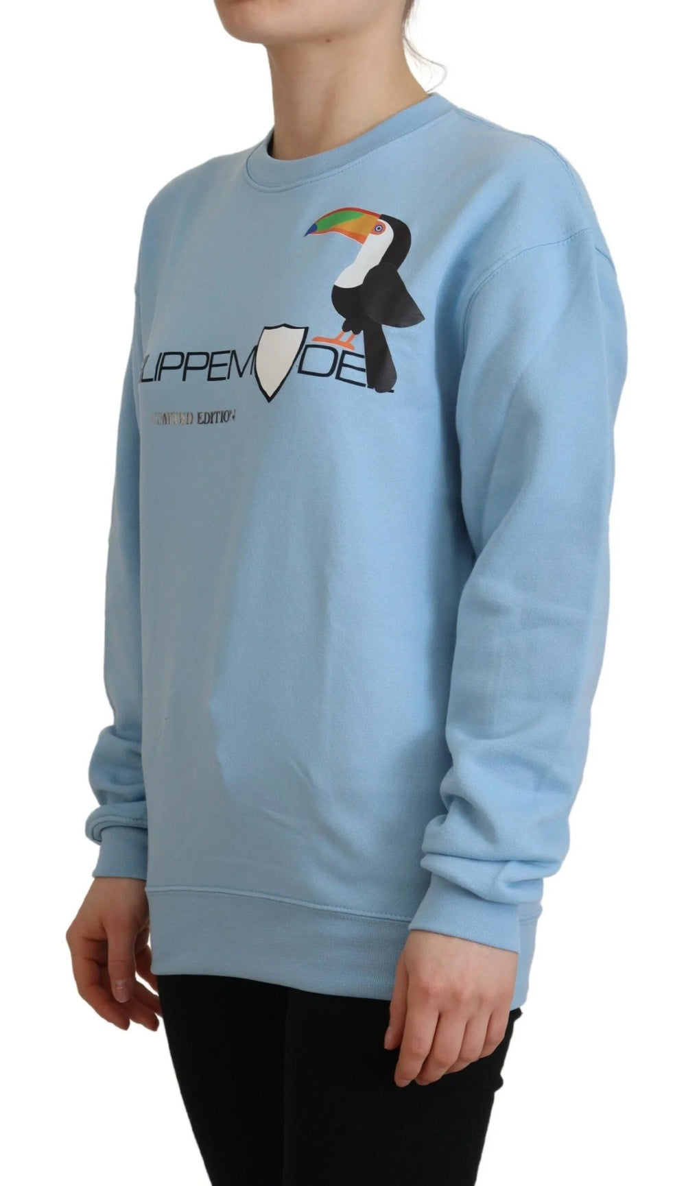 Philippe Model Light Blue Logo Printed Long Sleeves Sweater - IT38|XS - Sweaters
