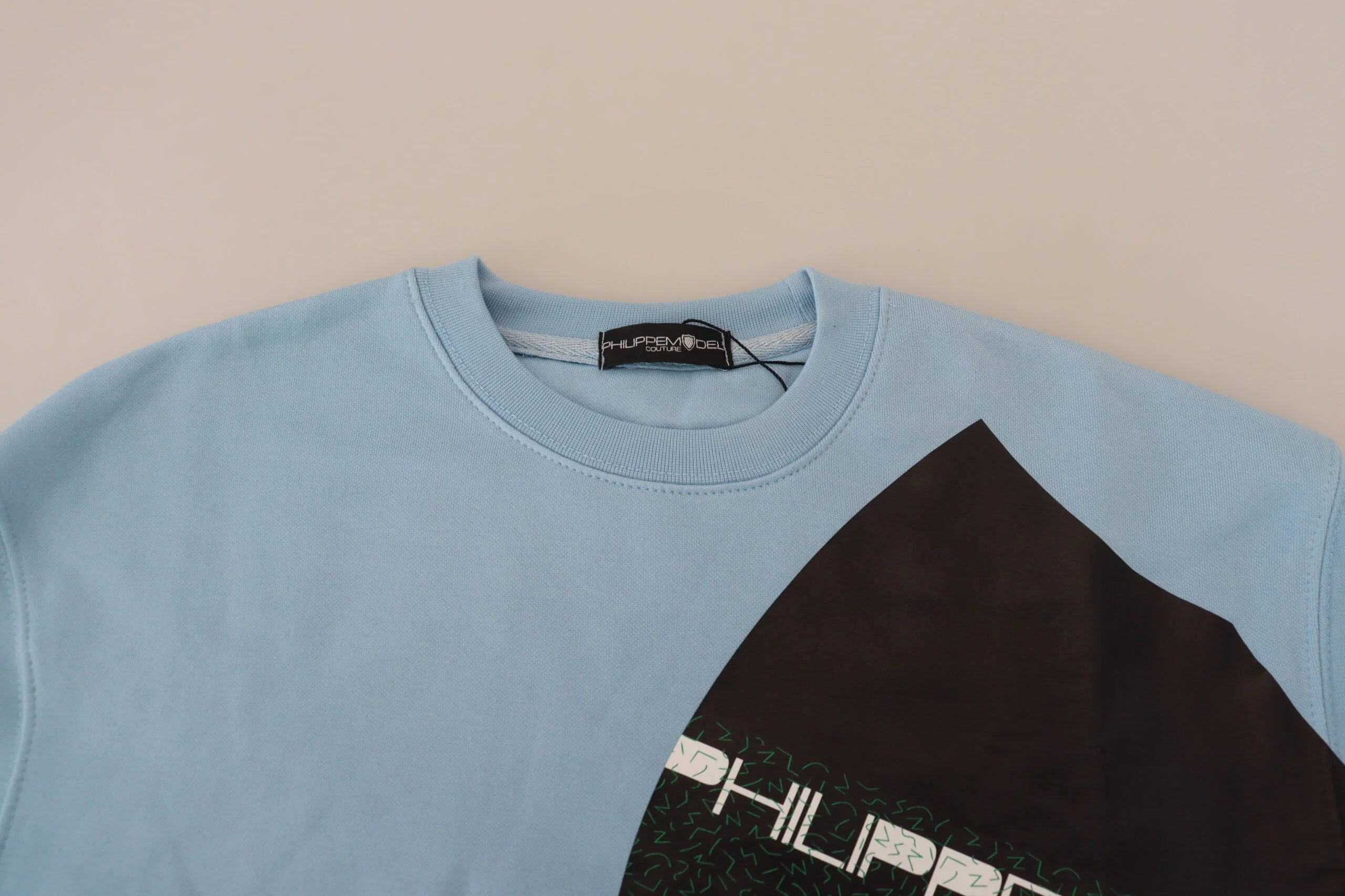 Philippe Model Light Blue Logo Printed Long Sleeves Sweater - Sweaters