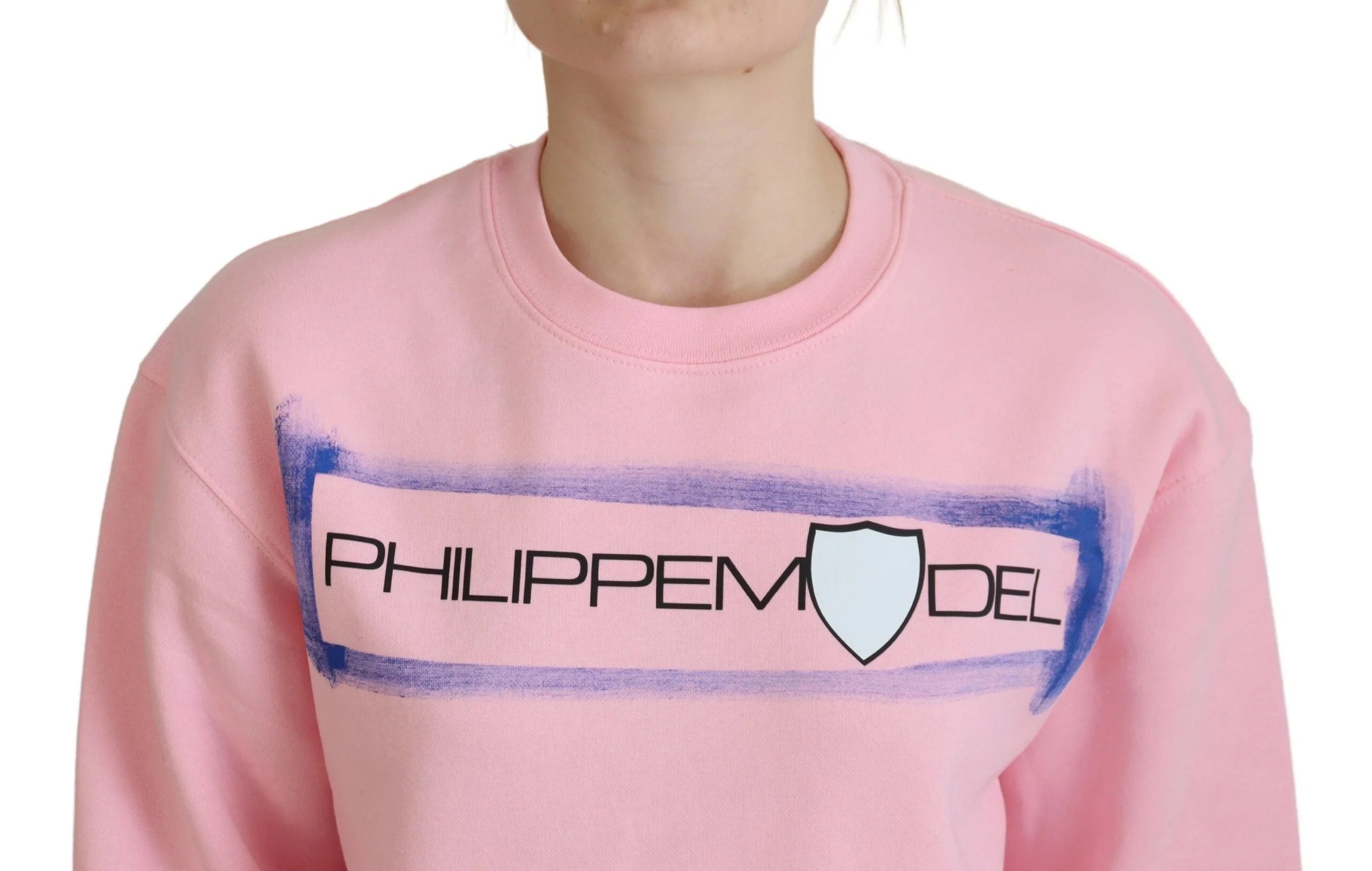 Philippe Model Pink Printed Long Sleeves Pullover Sweater - Sweaters