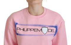 Philippe Model Pink Printed Long Sleeves Pullover Sweater - Sweaters