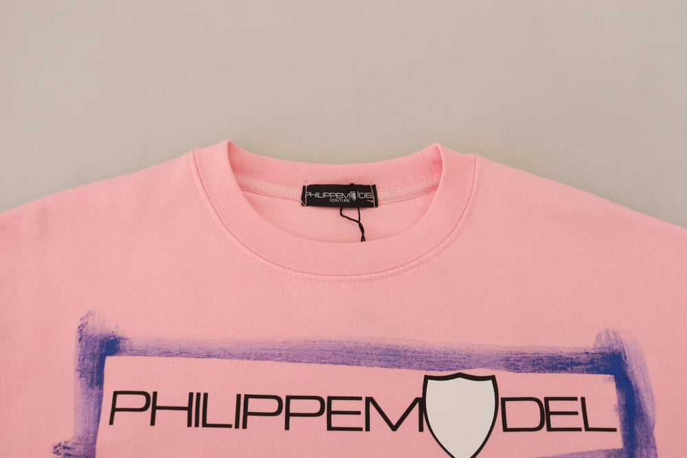 Philippe Model Pink Printed Long Sleeves Pullover Sweater - Sweaters