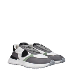 Philippe Model White Fabric Athletic Sneakers - EU41/US8
