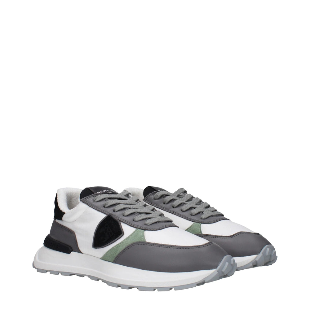 Philippe Model White Fabric Low Tops