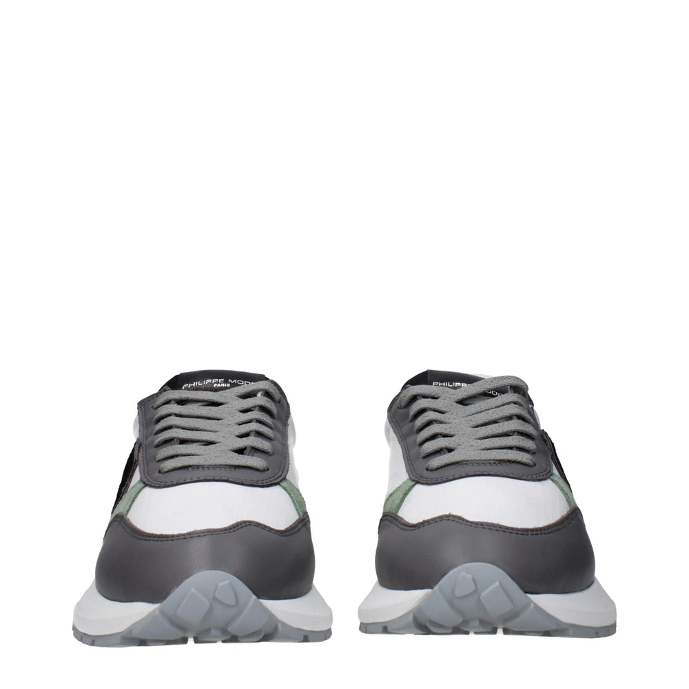 Philippe Model White Fabric Low Tops