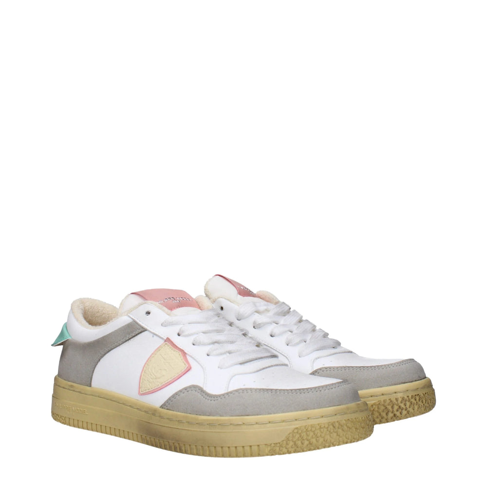 Philippe Model White Leather Low Tops