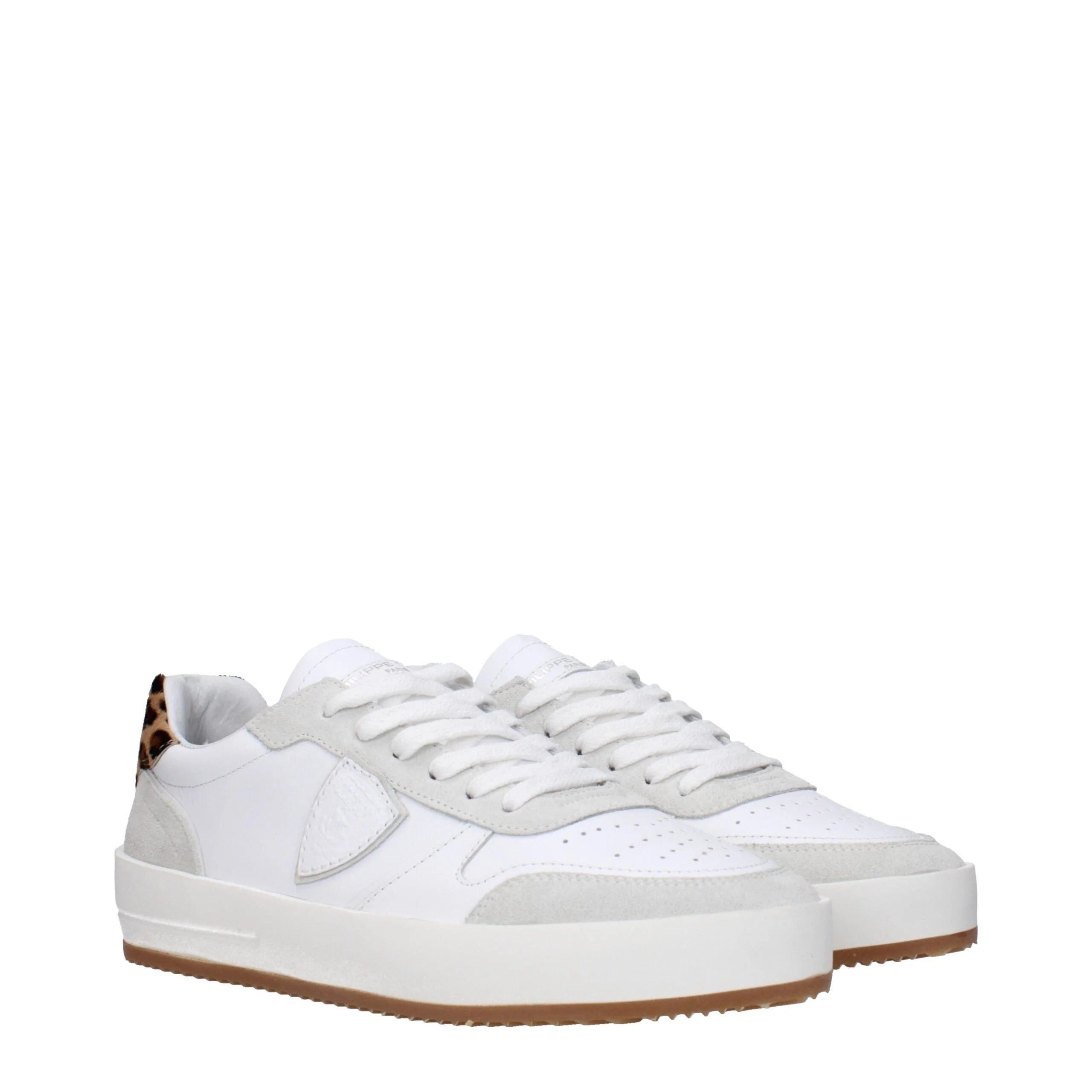 Philippe Model White Leather Low Tops