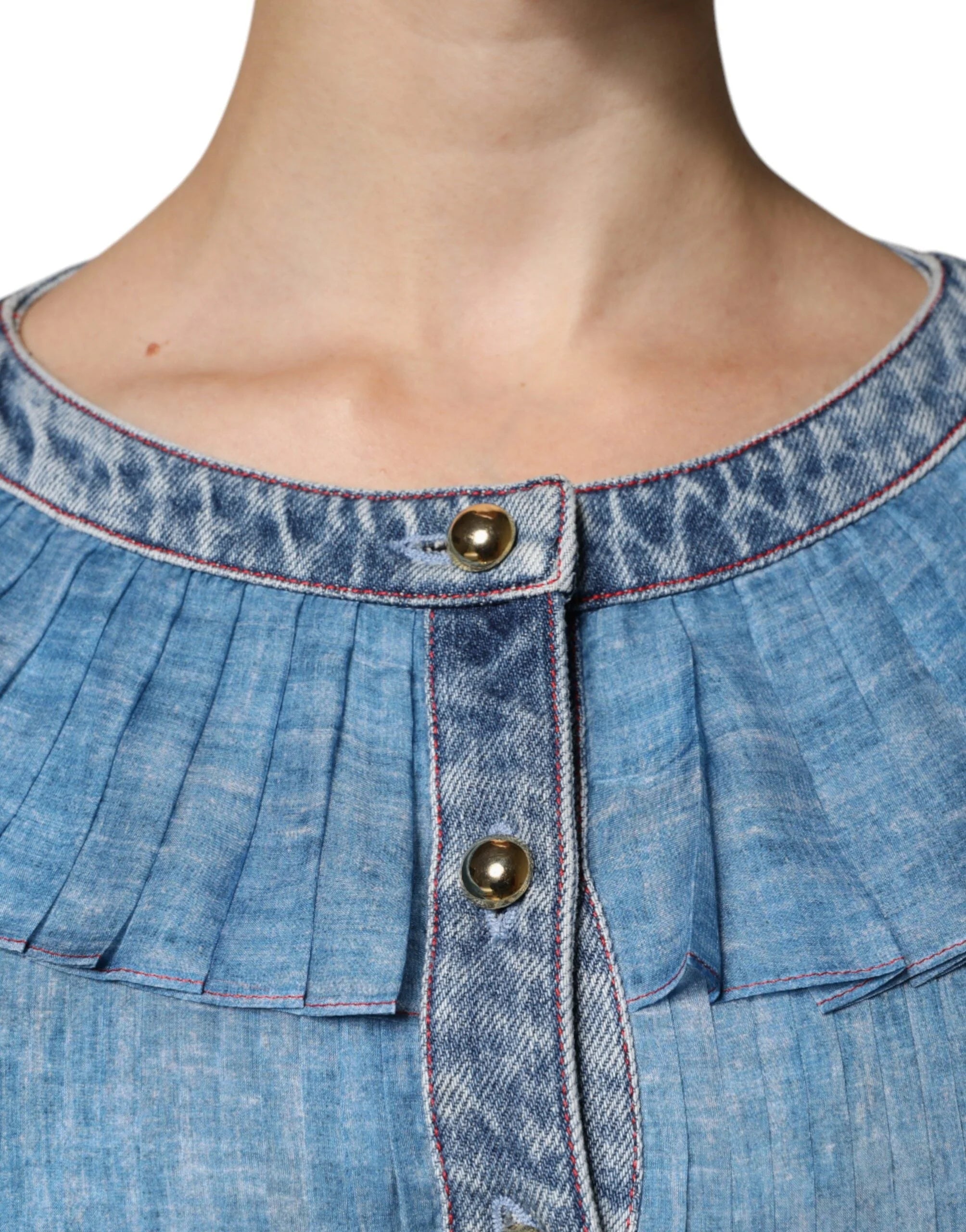 Philosophy Blue Layered Long Sleeve Dress - IT40|S - Dresses