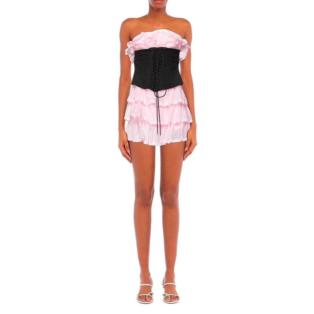 Philosophy di Lorenzo Serafini Multicolor Cotton Cocktail Dress - 42