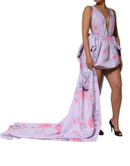 Philosophy di Lorenzo Serafini Multicolor Floral Runway Maxi Dress - IT38 | XS