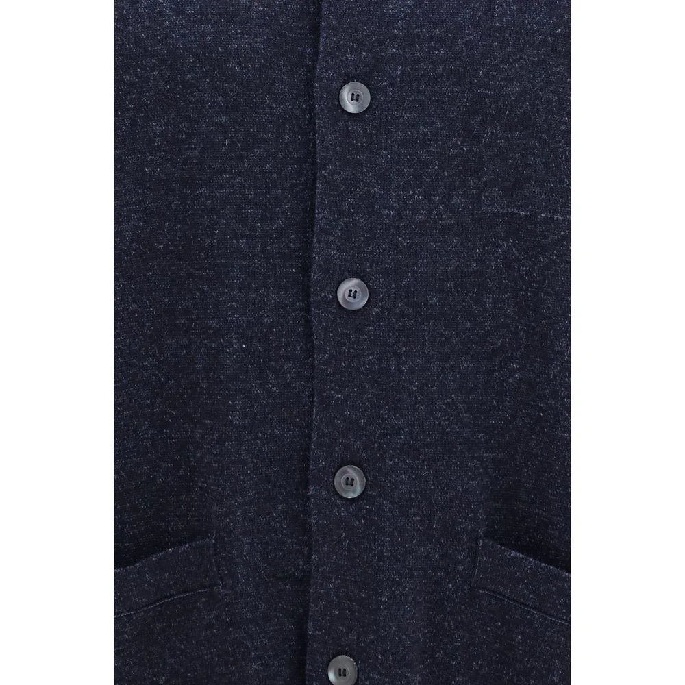Cárdigan de seda y cachemira azul Piacenza - IT50 | L