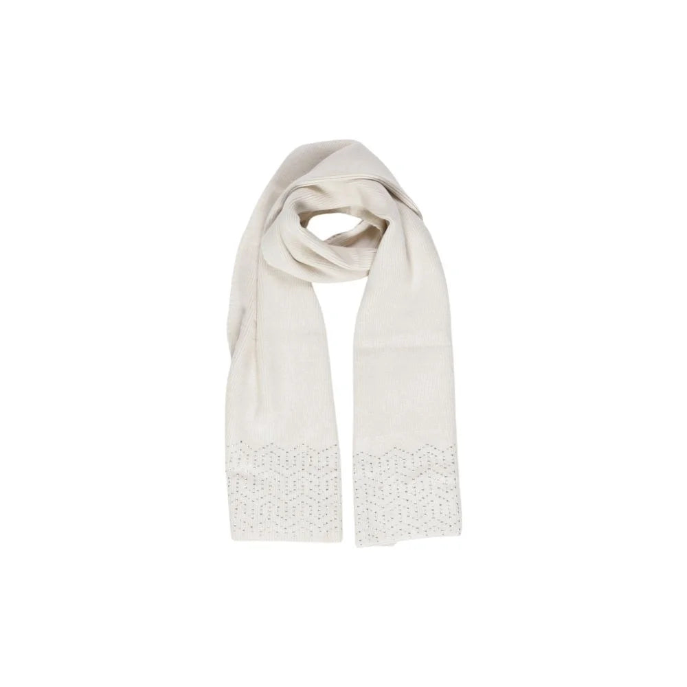 Pieces Beige Polyester Scarf - One Size