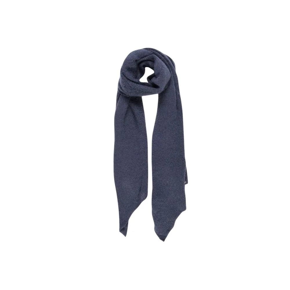 Pieces Blue Recycled Polyester Scarf - One Size