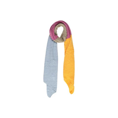 Pieces Yellow Recycled Polyester Scarf - One Size