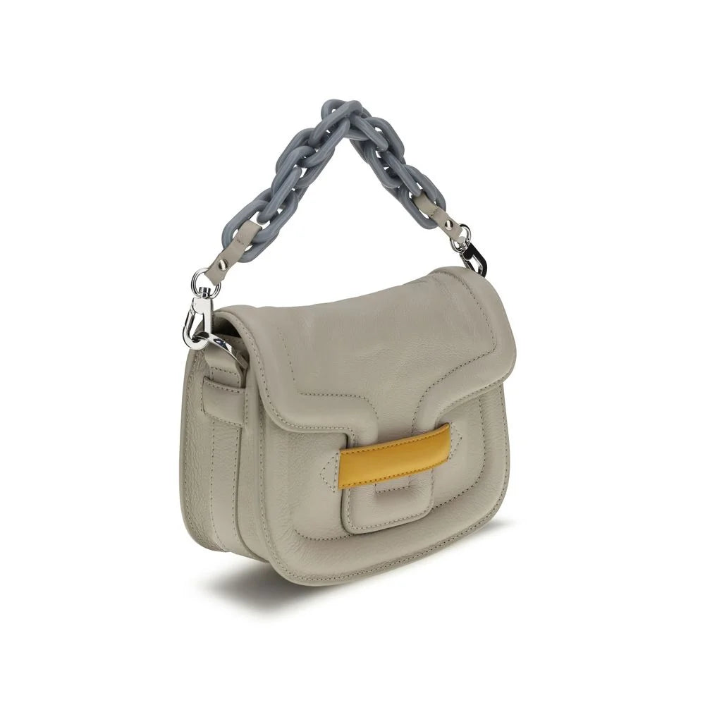 Pierre Hardy Gray Goatskin Shoulder Bag