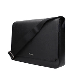 Pineider Black Leather Crossbody Bag