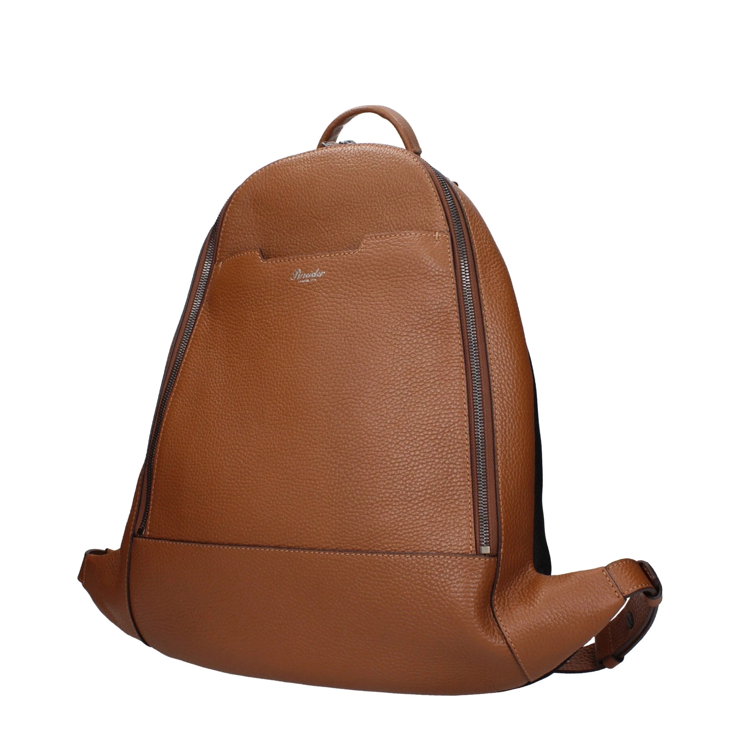Pineider Brown Leather Backpack